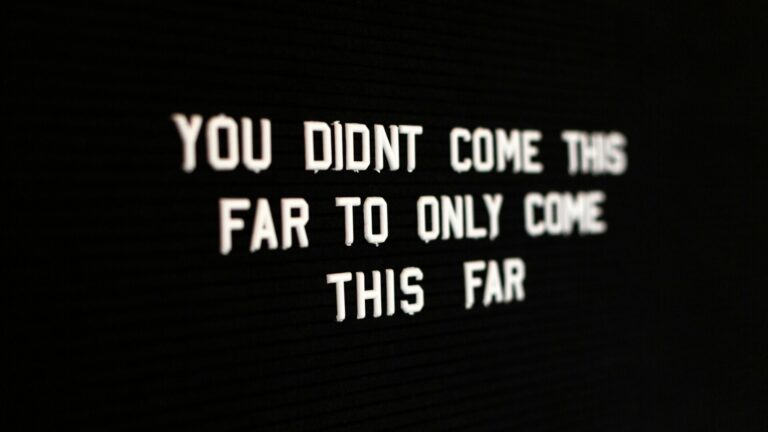 you didnt come this far